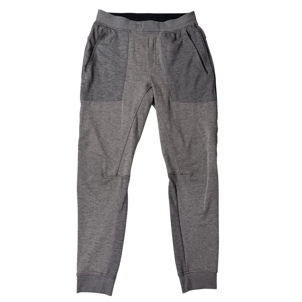 Lululemon Jogger Pants Men Sz M Grey Heathered‎ Tech Fleece Casual Athleisure - Picture 2 of 11